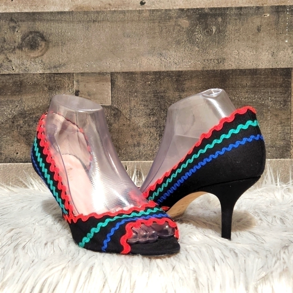 Kate Spade New York Womens Saranne Fabric Peep Toe D-Orsay Pumps - Picture 1 of 11